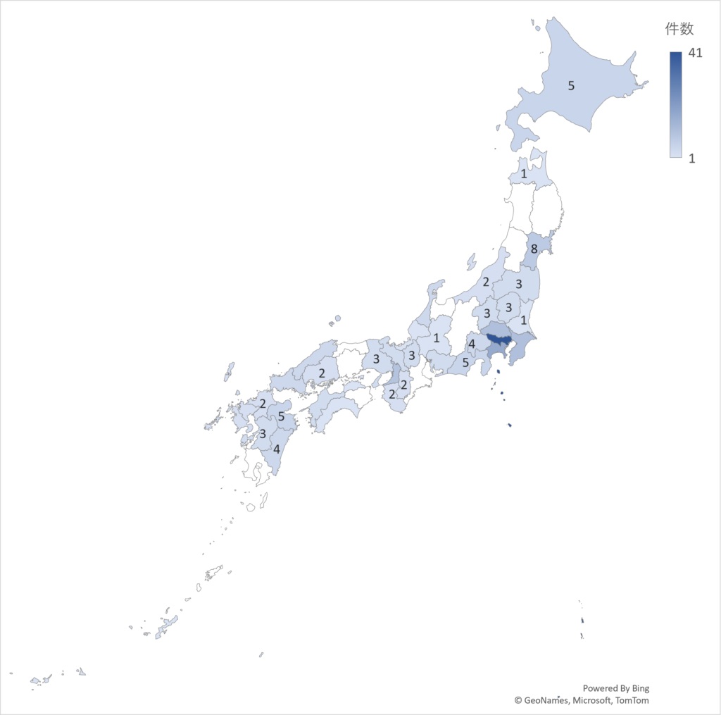 日本全国に点在する50件以上の不動産の評価実績