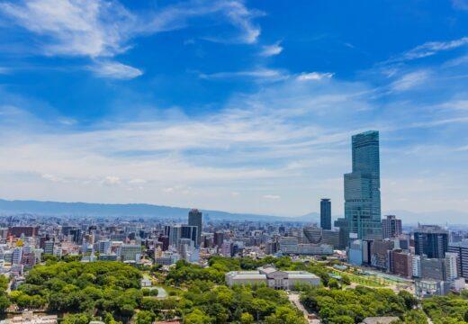 通天閣から見た大阪市の眺め