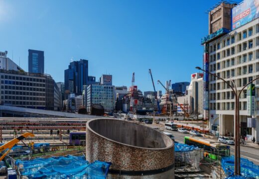 建設中の新宿駅